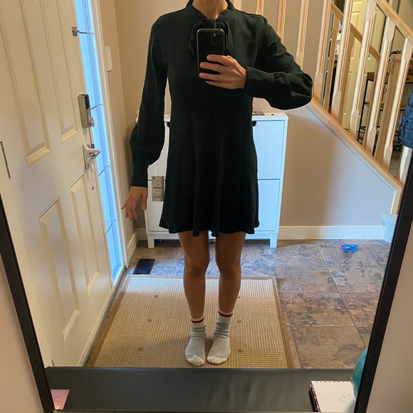 Forest Green Zara mini dress. - Picture 1 of 6